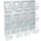 Azar Displays 12 Mini Bucket Peg Wall Accessory Organizer Set 24''W x 24''H Pegboard Panel 700685-CLR - alternate 1